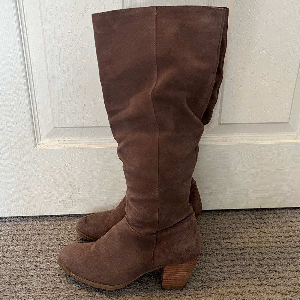 G.H. Bass leather/suede slouchy boot, taupe, 7M